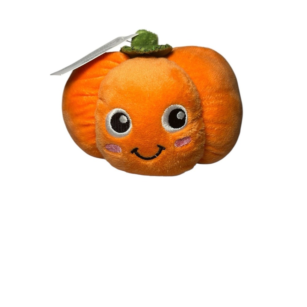 Thrills & Chills Halloween Pumpkin Plush Stuffed Animal Toy 4"